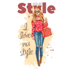 Fashion Look Beautiful Stylish Sketch Sticker