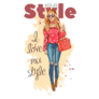 Fashion Look Beautiful Stylish Sketch Sticker