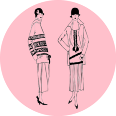Fashion Models Posing In Vintage 1920s Style Sticker