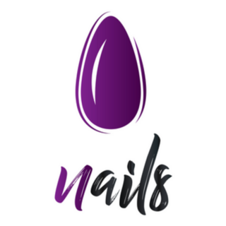 Fashion Nails Logo In Purple Sticker