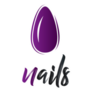 Fashion Nails Logo In Purple Sticker