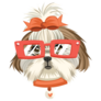 Fashion Shih Tzu Glasses Sticker