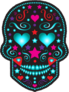 Fashion Sugar Skull Sticker