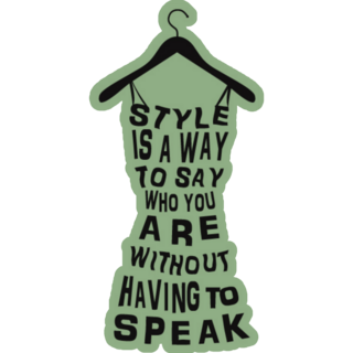 Fashion Woman Dress From Words Sticker