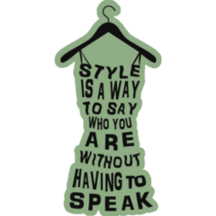 Fashion Woman Dress From Words Sticker