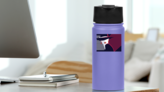Fashion Woman In Pop Art Sticker on a Water Bottle (New) example