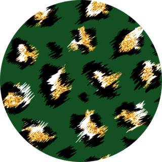 Fashionable Cheetah Pattern In Green Sticker