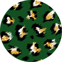 Fashionable Cheetah Pattern In Green Sticker