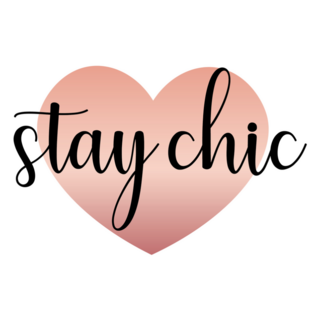 Fashionable Stay Chic Heart Sticker 