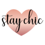 Fashionable Stay Chic Heart Sticker 