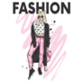 Fashionista Hipster Sticker