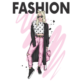 Fashionista Hipster Sticker