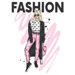 Fashionista Hipster Sticker