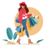 Fashionista Shopping Experience Sticker