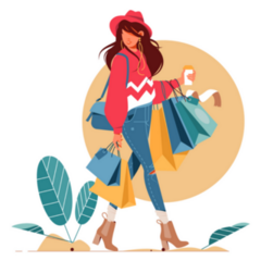 Fashionista Shopping Experience Sticker