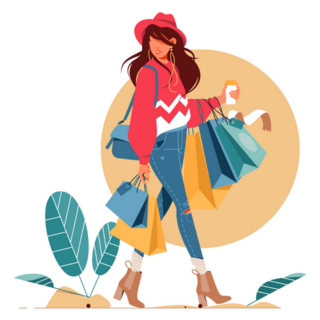 Fashionista Shopping Experience Sticker