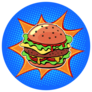 Fast Food Burger Pop Art Sticker