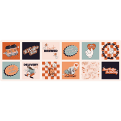 Fast Food Comic Sticker Sheet