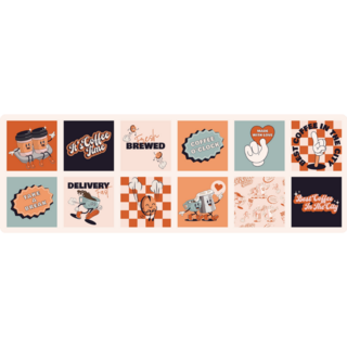 Fast Food Comic Sticker Sheet