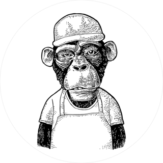 Fast Food Monkey Sticker