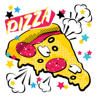 Fast Food Pizza Pop Art Sticker