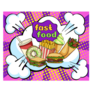 Fast Food Pop Art Banner Sticker