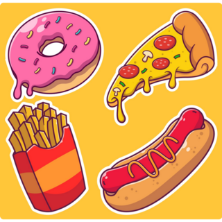 Fast Food Sticker Sheet