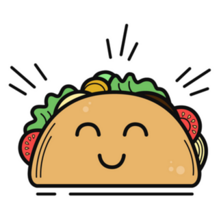 Fast Food Taco Icon Sticker
