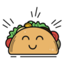 Fast Food Taco Icon Sticker