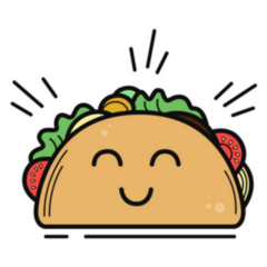 Fast Food Taco Icon Sticker