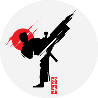 Fast Kick Fighting Technique Silhouette Sticker