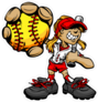 Fast Pitch Softball Girl Cartoon Player Sticker
