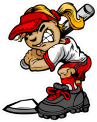 Fast Pitch Softball Girl Sticker