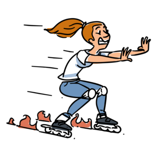 Fast Roller Skates Sticker
