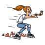 Fast Roller Skates Sticker