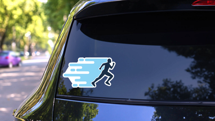 Fast Running Logo Sticker on a Rear Car Window (New) example
