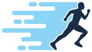 Fast Running Logo Sticker