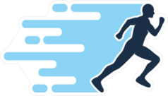 Fast Running Logo Sticker