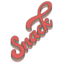 Fast Snack Retro Style Lettering Sticker