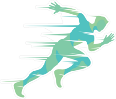 Fast Sprint Runner Sticker