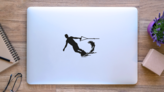 Fast Wakeboarder Sticker on a Laptop (New) example