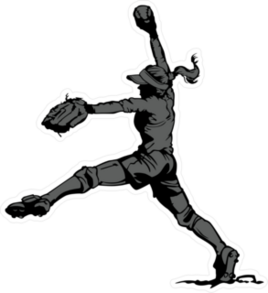 Fastpitch Softball Player Pitching Sticker