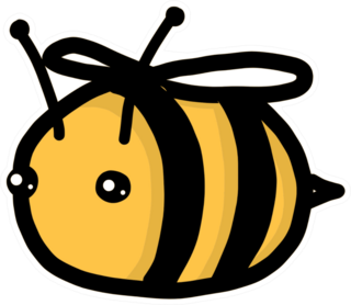 Fat Bumble Bee Sticker