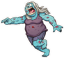 Fat Cartoon Zombie Girl Running Sticker
