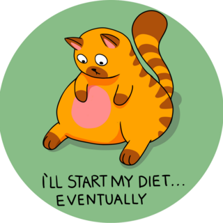 Fat Cat Meme Sticker