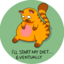 Fat Cat Meme Sticker