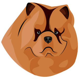 Fat Chow Chow Abstract Sticker