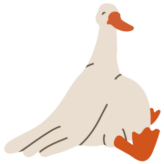 Fat Goose Sits Sticker