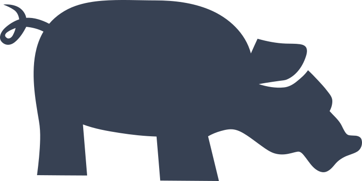 Fat Pig Looking At Ground Sticker