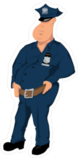 Fat Police Officer Sticker